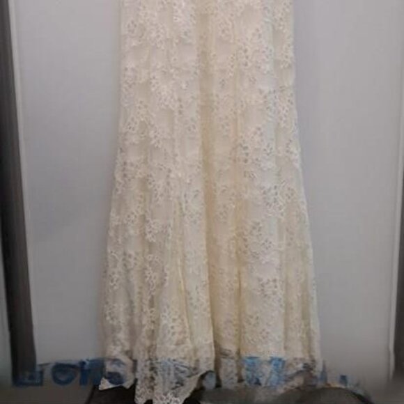 KIYONNA Amour Ivory allver stretch Lace Wedding Dress Size 10-12 - Picture 4 of 6